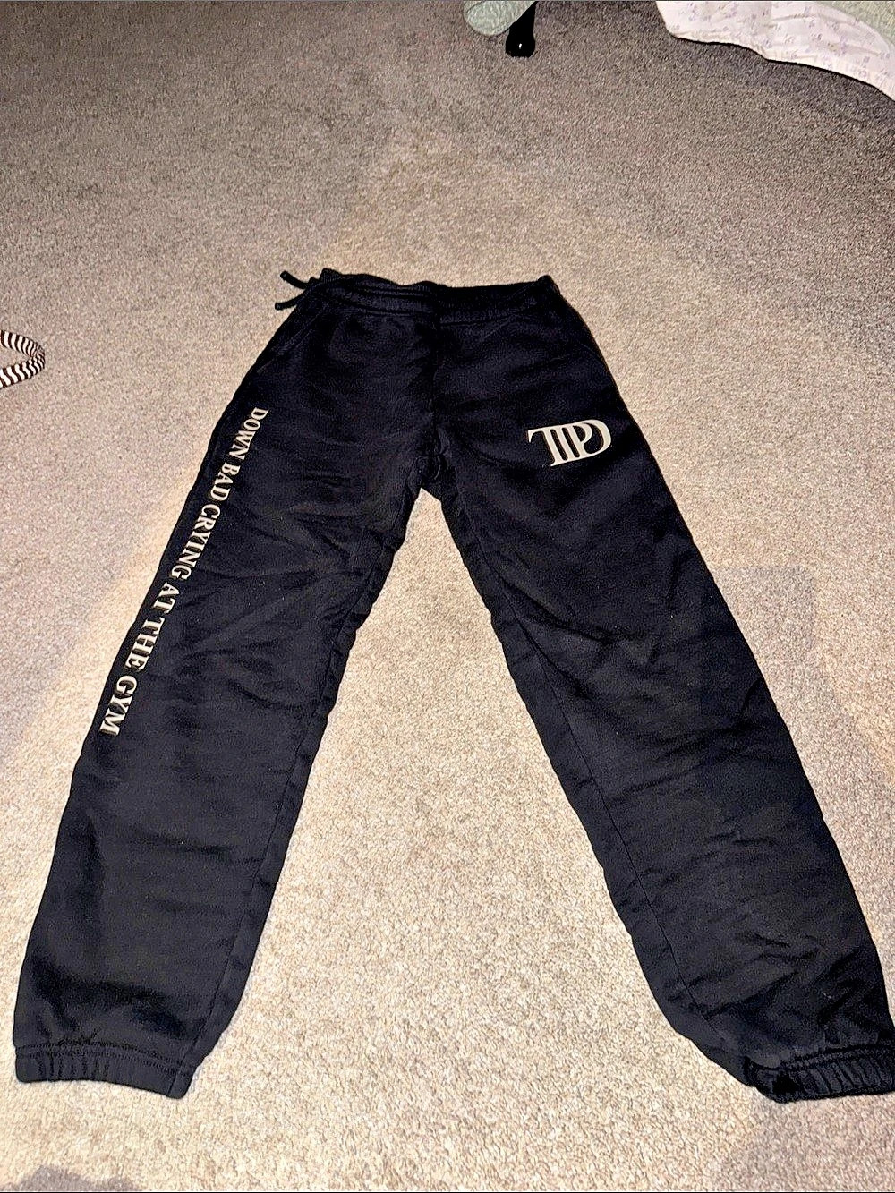 The Tortured Poets Department Black Jogger Pants